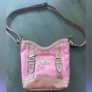 b.o.c. Pink and Brown Crossbody Bag